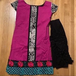 Tunic with Velvet Leggings